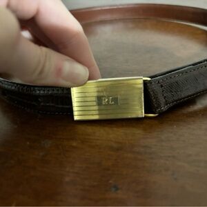 Dark Brown Ralph Lauren Lizard belt